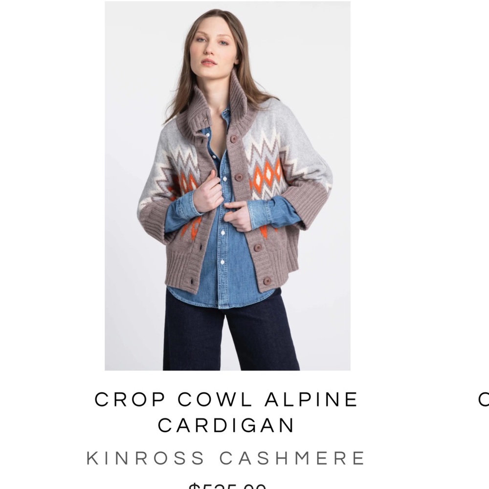 NWT Kinross cashmere sweater / beautiful and unique and warm!